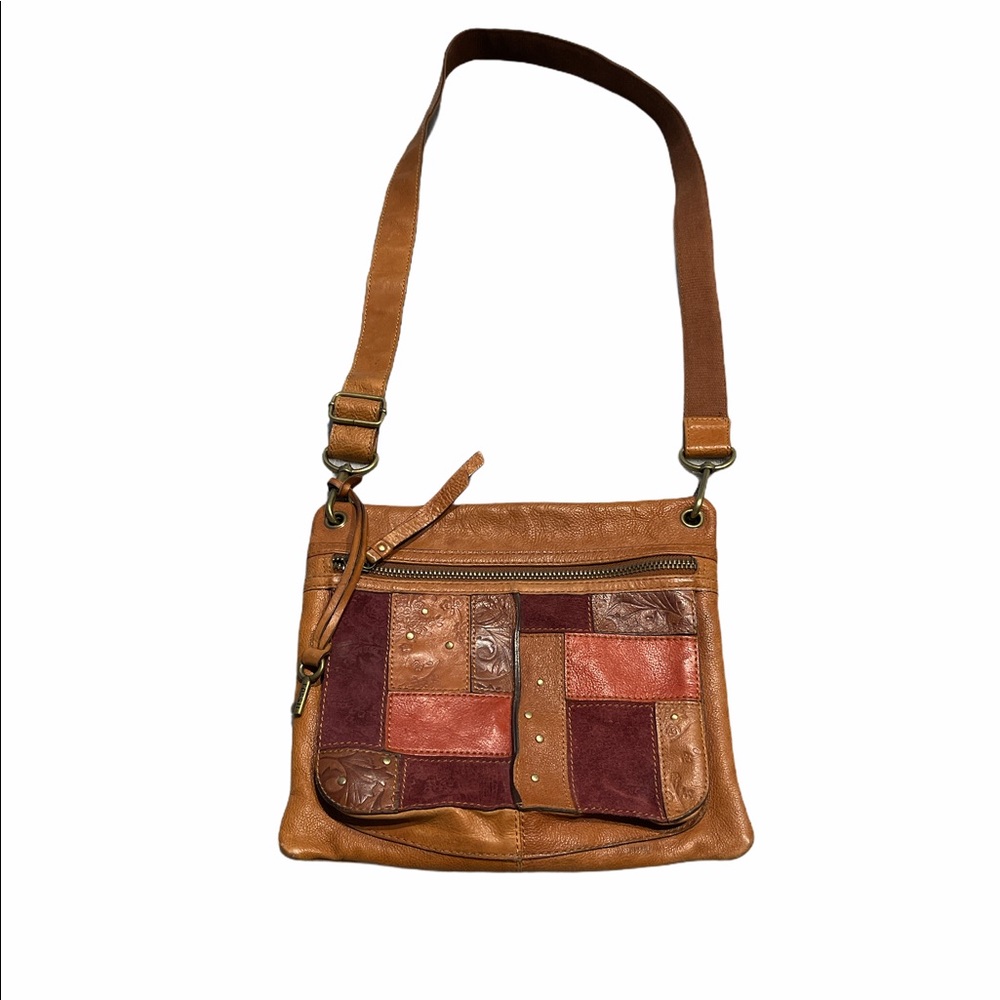 Fossil Brown Leather Crossbody bag.